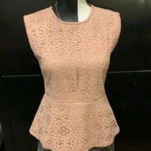 Dusty pink peplum top